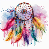 graphic of a dreamcatcher