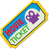 Graphic of a movie ticket