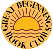 circle graphic with the words great beginnings book club