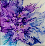 Stylistic painting of flowers by Patti Milburn